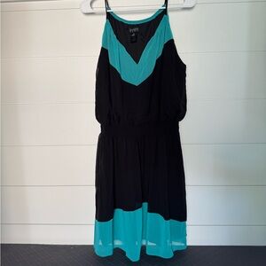 Enfocus Studio Black and Teal Top, Women’s 16W